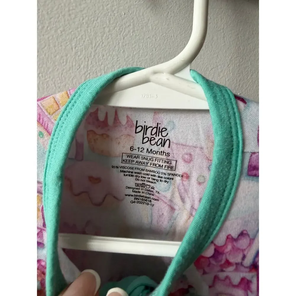 Birdie Bean bamboo ruffle pajamas size 6-12